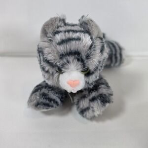 Aurora Flopsie Lily Gray Tabby Cat Plush Stuffed Animal 8" Toy Striped Kitten